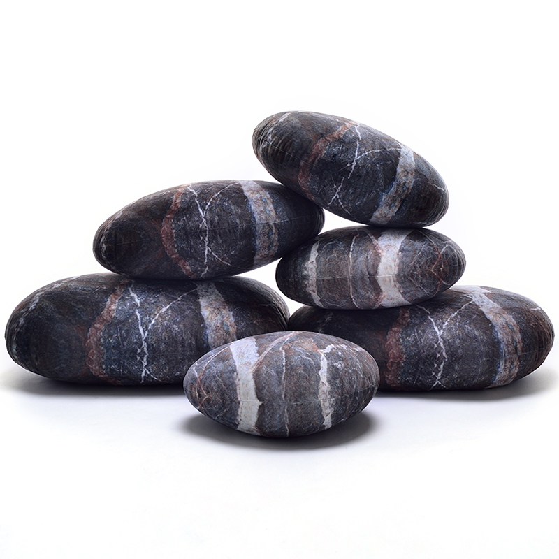 Large Outdoor Pillows Stone Shaped Cushions (2)